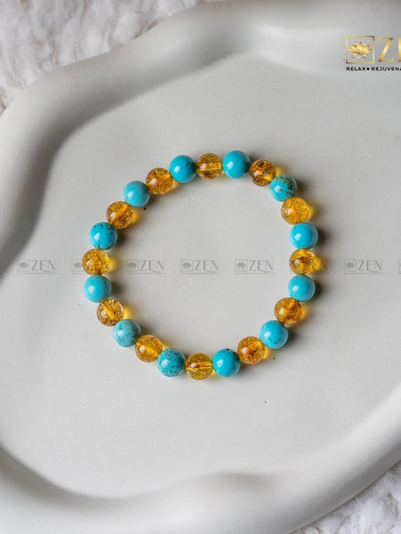 Citrine & Firoza Bracelet | The Zen Crystals