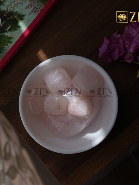 Rose Quartz Tumbles | The Zen Crystals
