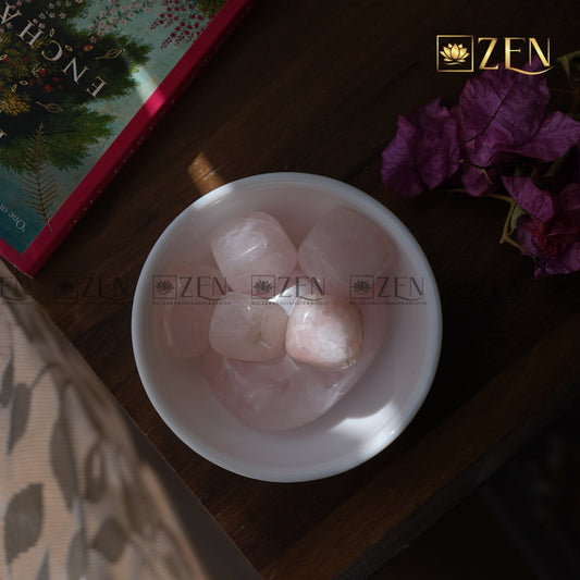 Rose Quartz Tumbles | The Zen Crystals