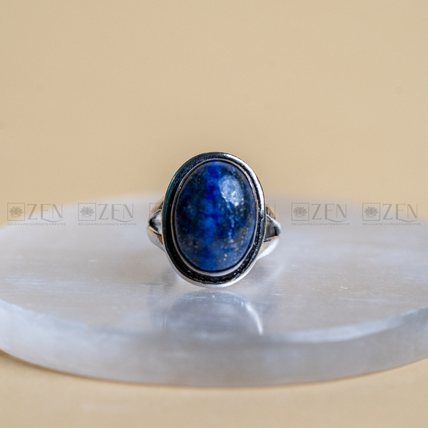 the zen crystals lapis lazuli ring for men and women