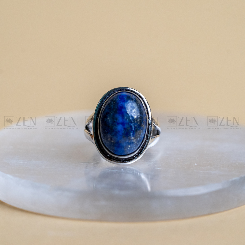 the zen crystals lapis lazuli ring for men and women