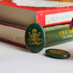 Laxmi Ji & Shri Yantra Jade Coin | The Zen Crystals