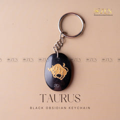 TAURUS ZODIAC KEYCHAIN | THE ZEN CRYSTALS