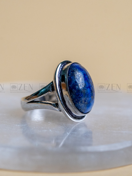 the zen crystals lapis lazuli ring for men and women