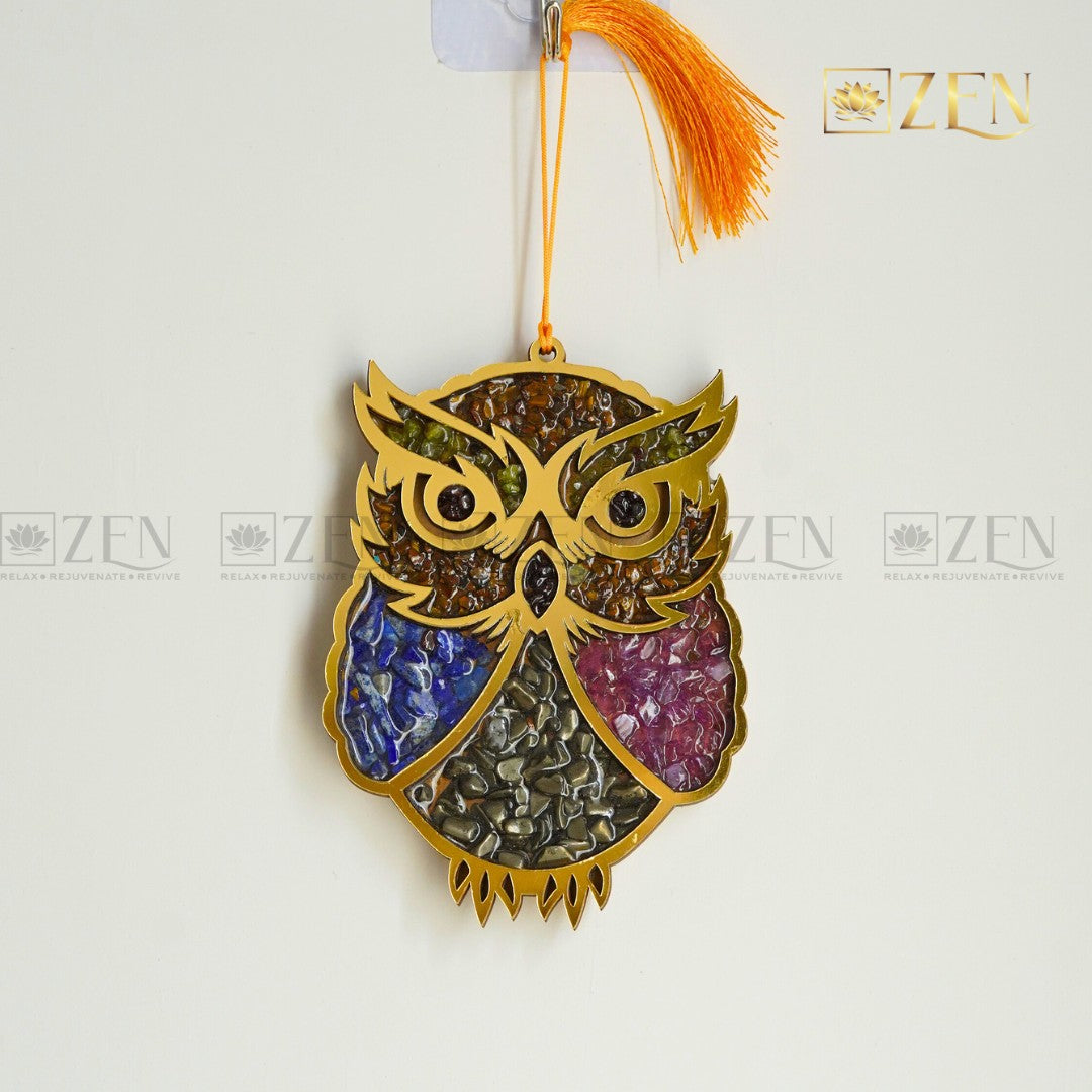 Crystal Infused Owl - Car/Wall Hanging