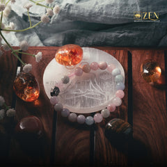 Selenite Charging Plate - 7 Chakra & Yogi Symbol | The Zen Crystals