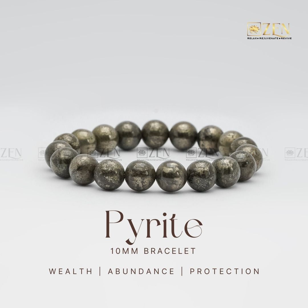Pyrite 10mm Bracelet | The Zen Crystals