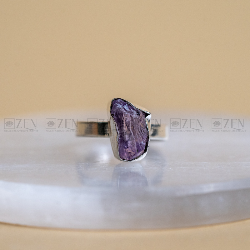 The Zen Crystals Amethyst Ring For Men & Women
