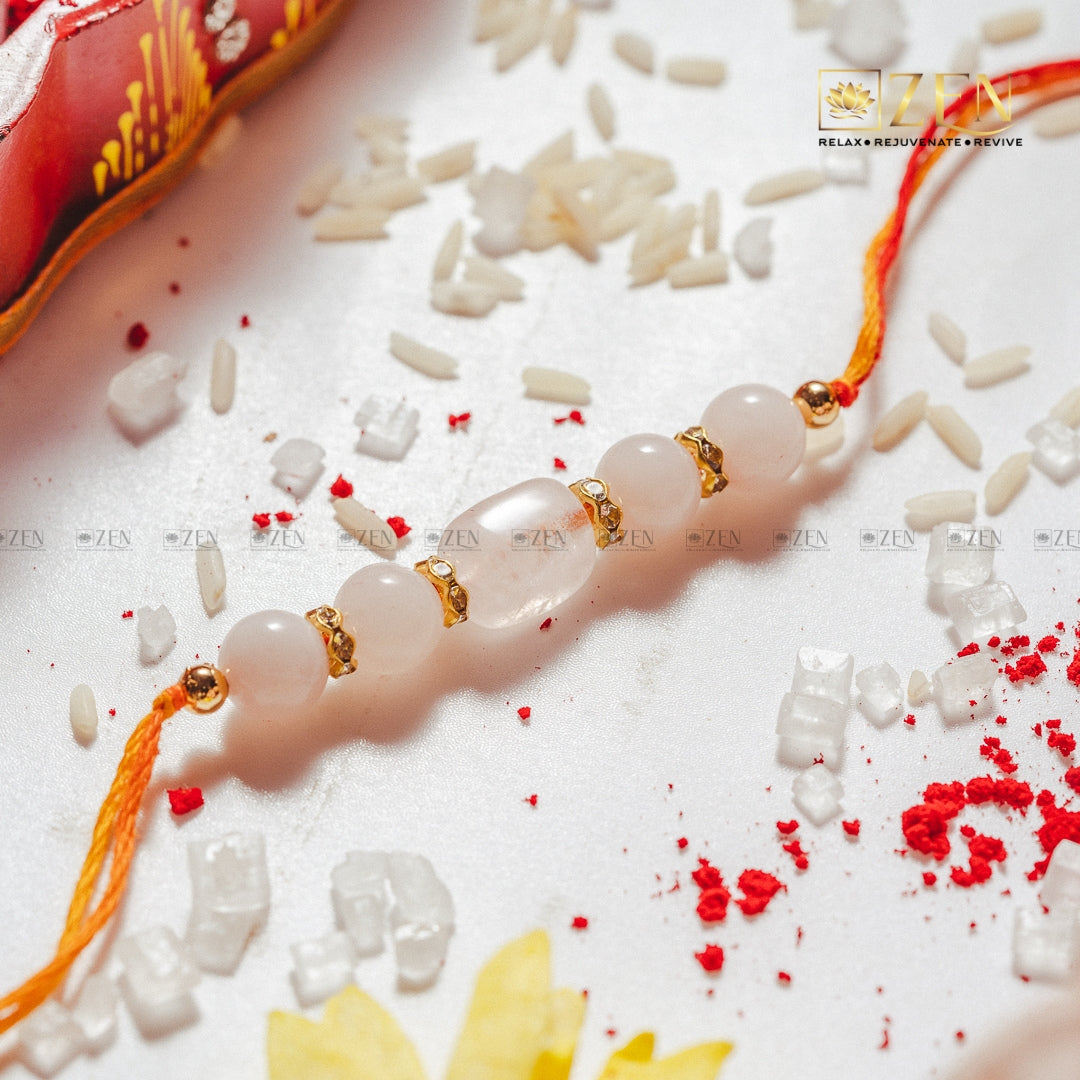 Rose Quartz Rakhi | The Zen Crystals