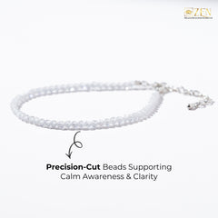 Faceted Clear Quartz crystal beads highlighting natural clarity and finish