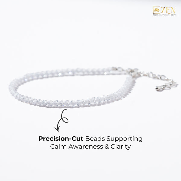 Faceted Clear Quartz crystal beads highlighting natural clarity and finish