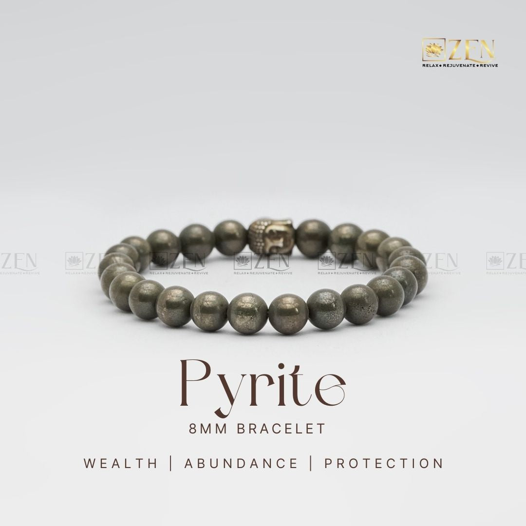 Pyrite 8mm Bracelet | The Zen Crystals