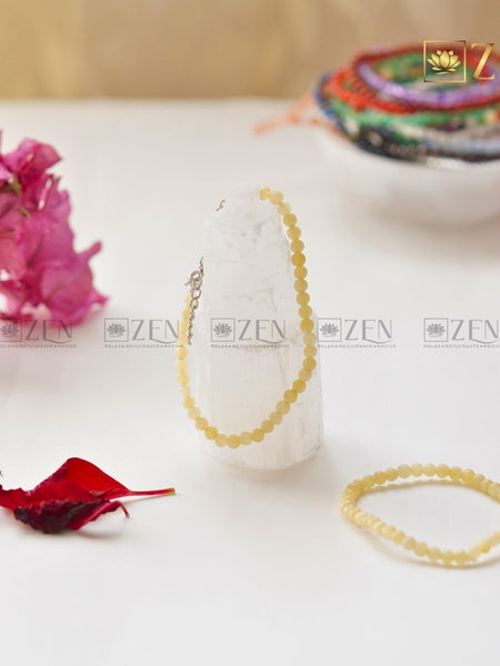 Yellow Calcite Bracelet 4mm | The Zen Crystals