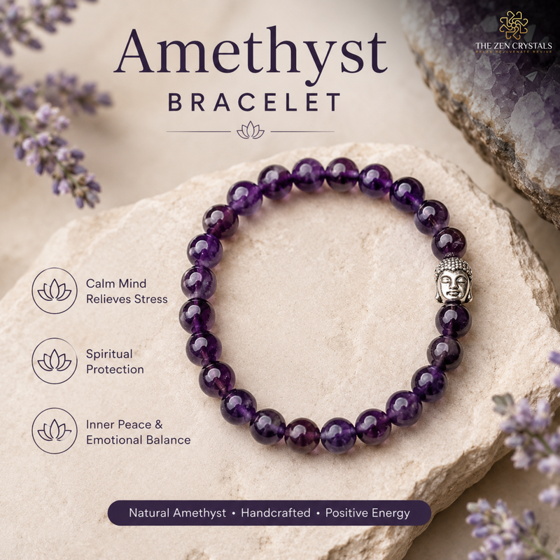 amethyst bracelet | the zen crystals