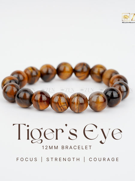 Tiger Eye bracelet 12MM | The Zen Crystals