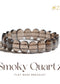 Smoky Quartz Flat Bead Bracelet | The Zen Crystals