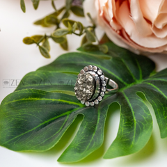 The Zen Crystals Pyrite Ring For Men & Women