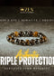 Authentic Triple protection bracelet for men | The Zen Crystals