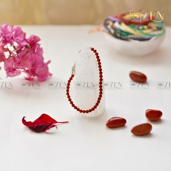 Red Jasper Bracelet 4mm | The Zen Crystals