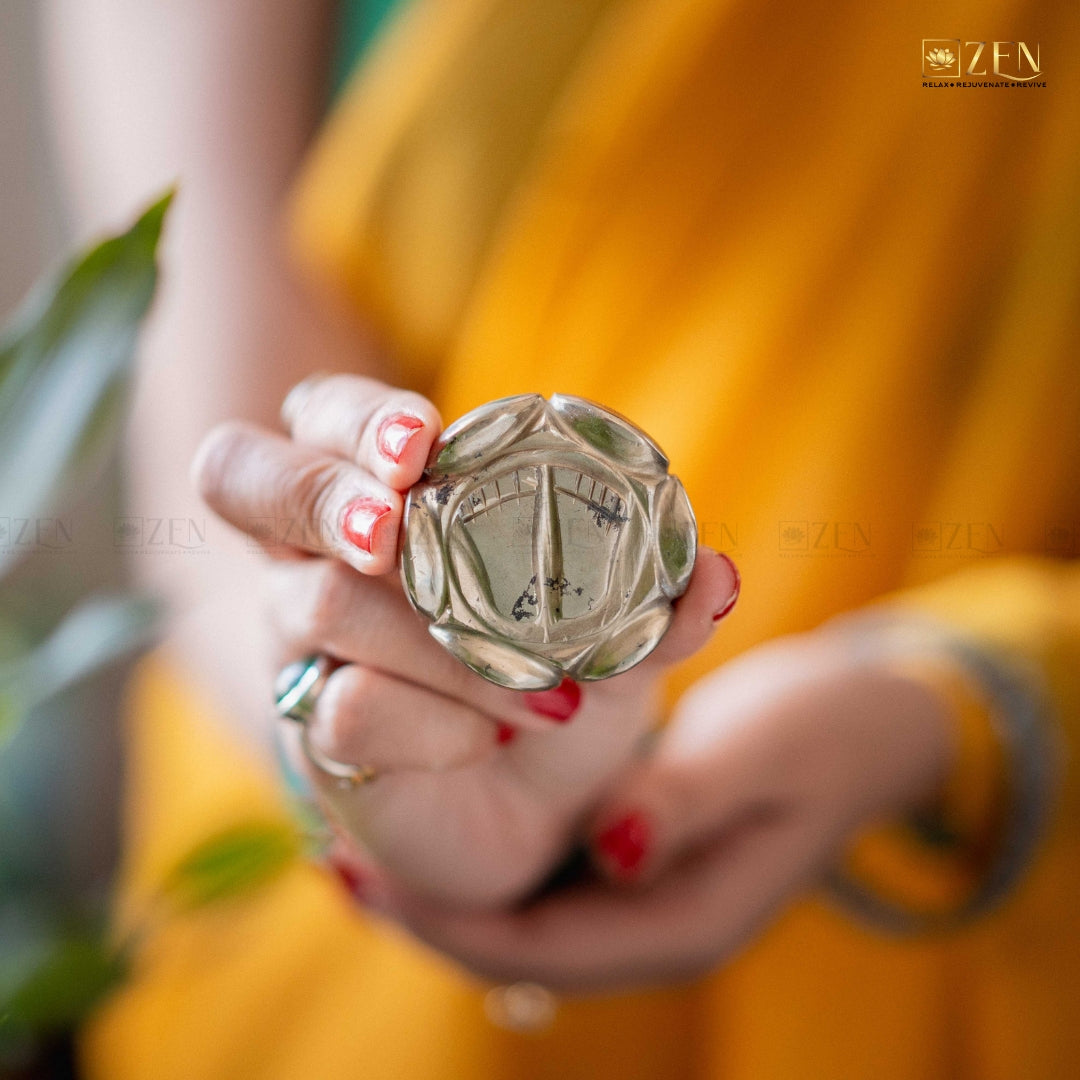 uthentic Pyrite Laxmi Charan Paduka for Home, Office, and Business Prosperity