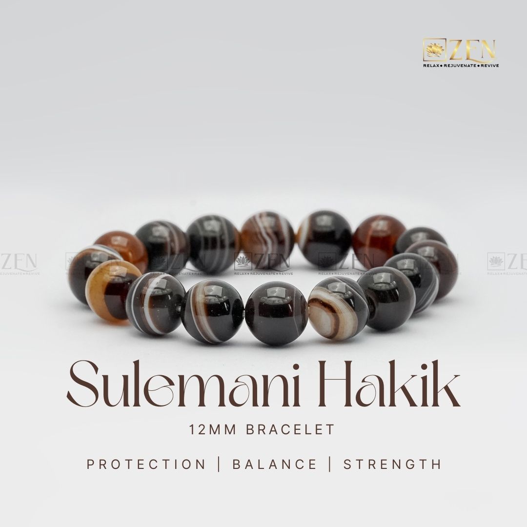 Sulemani Hakik 12mm Bracelet | The Zen Crystals