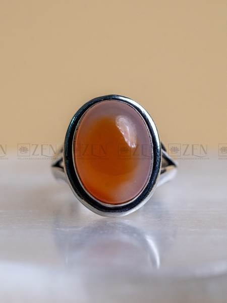 The Zen Crystals Red Carnelian Ring For Men & Women