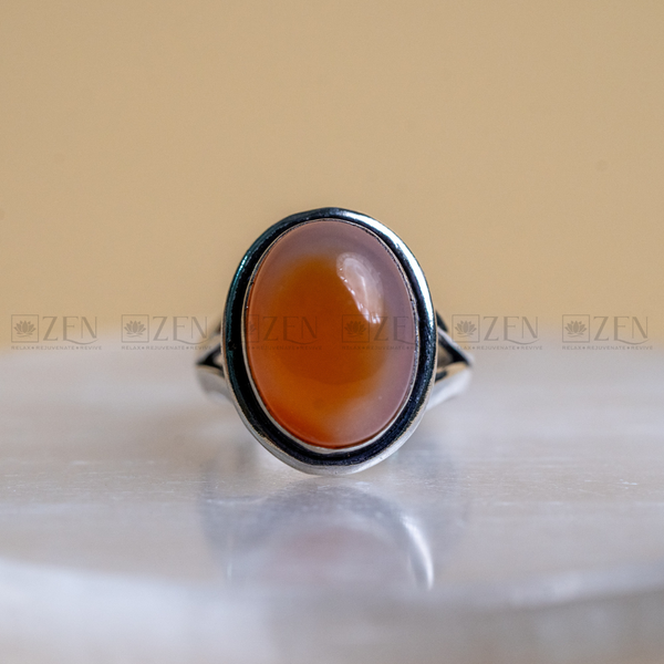 The Zen Crystals Red Carnelian Ring For Men & Women