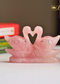 Rose Quartz Mandarin Duck Pair | The Zen Crystals