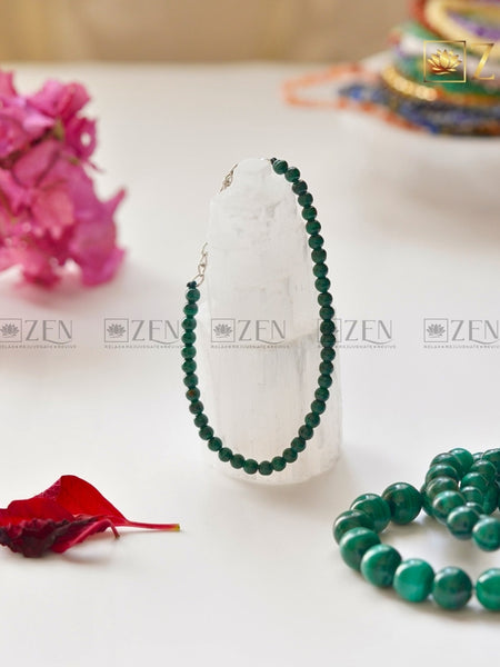 malachite 4mm bracelet | The Zen Crystals