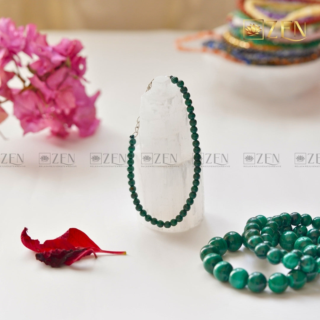 malachite 4mm bracelet | The Zen Crystals
