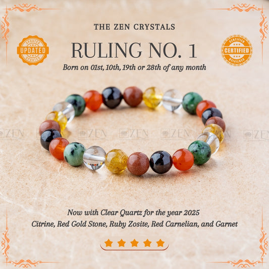 Ruling Number 1 Bracelet | the zen crystals