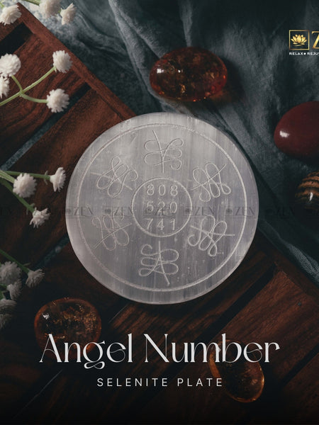 selenite plate angel number | the Zen crystals