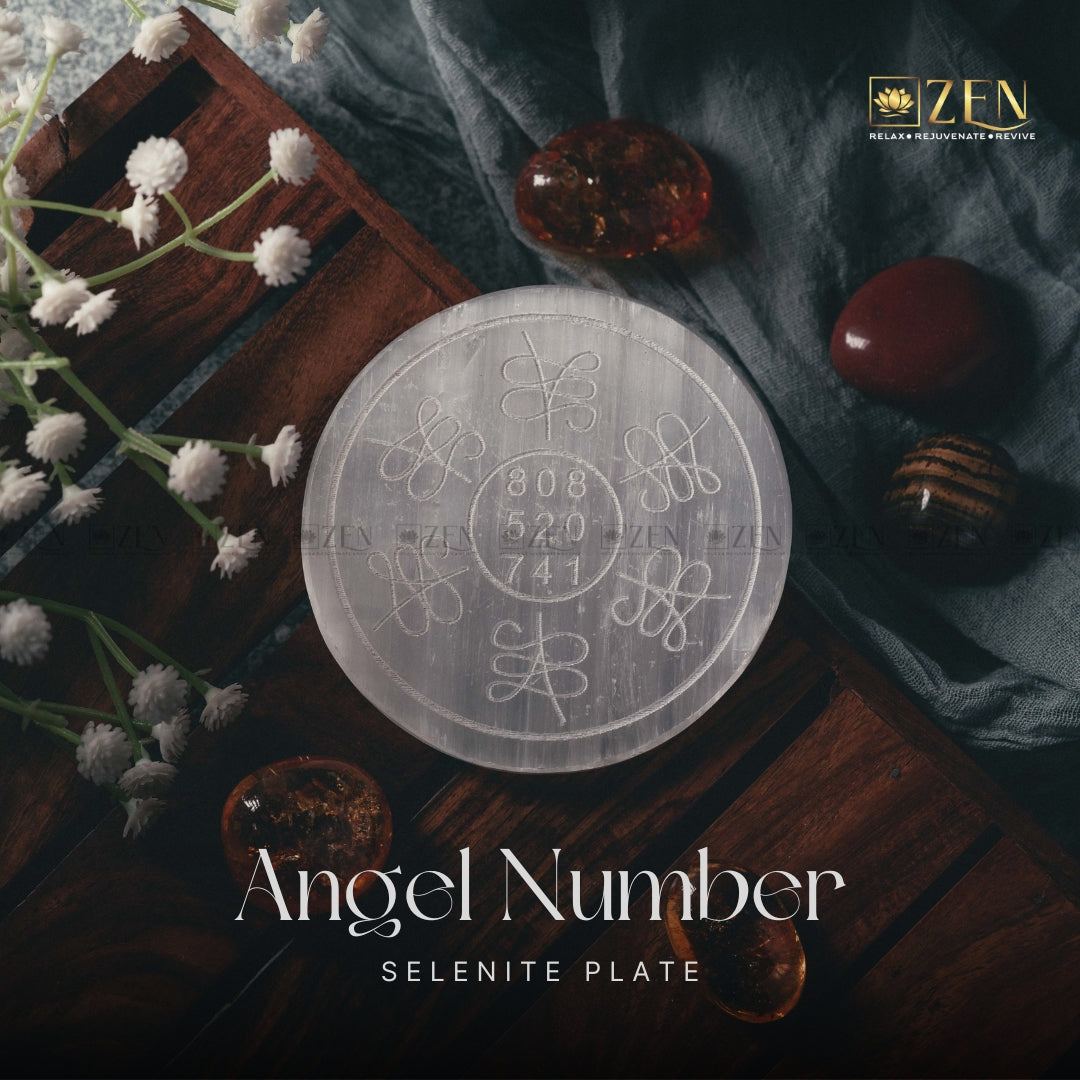 selenite plate angel number | the Zen crystals