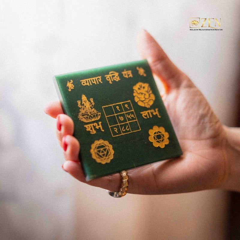 close up of vyapar vridhi yantra 