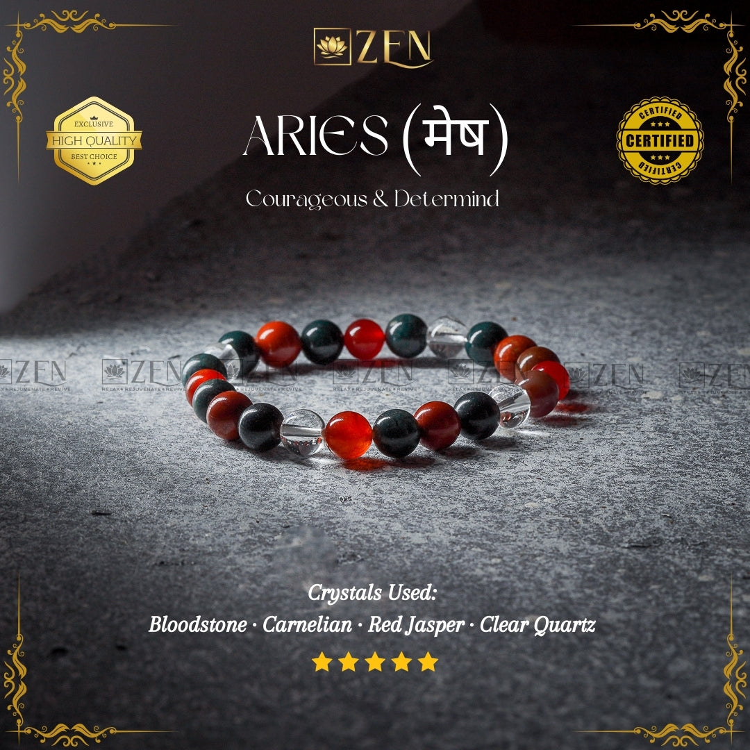 Aries Zodiac bracelet | The Zen Crystals
