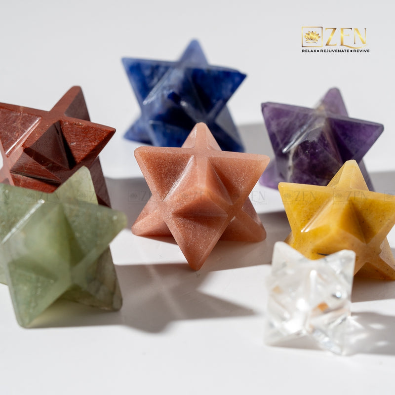 orange aventurine markaba on a white background with 'Zen' brand logo.