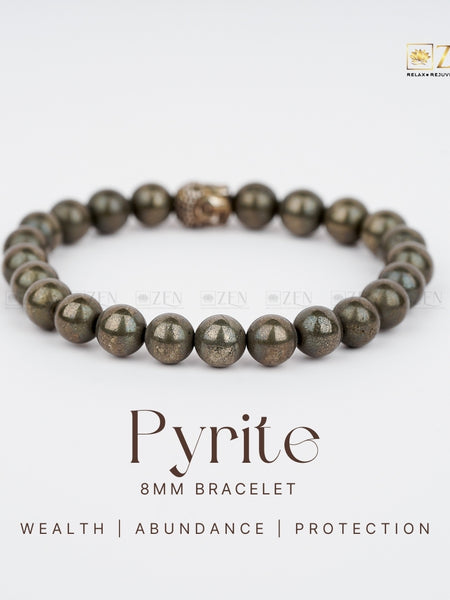 Pyrite Bracelet 8MM | The Zen Crystals