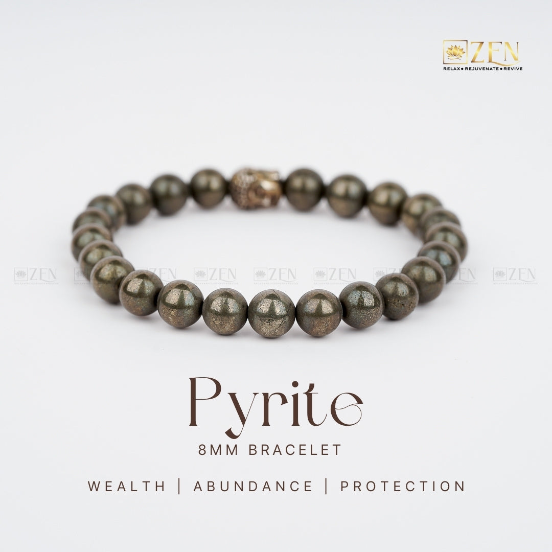 Pyrite Bracelet 8MM | The Zen Crystals