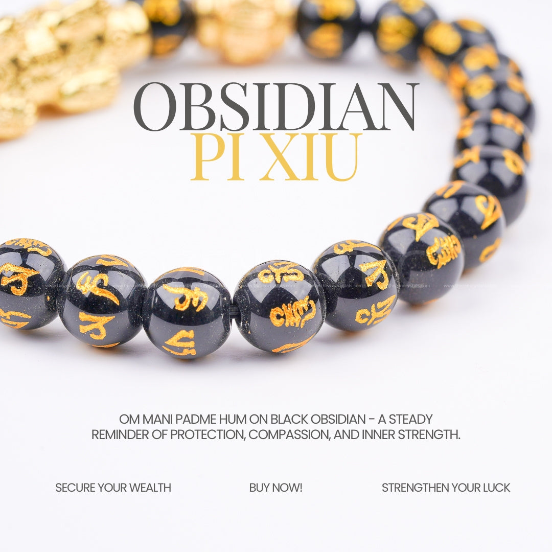 Zen Black Obsidian Pi Xiu Bracelet to Attract Wealth | The Zen