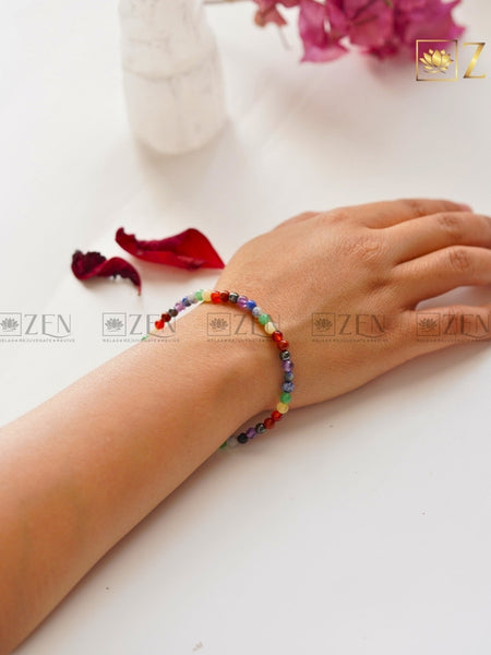 7 Chakra 4mm Bracelet | The Zen Crystals
