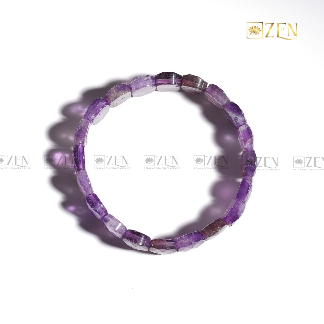 Amethyst - Flat Bead Bracelet