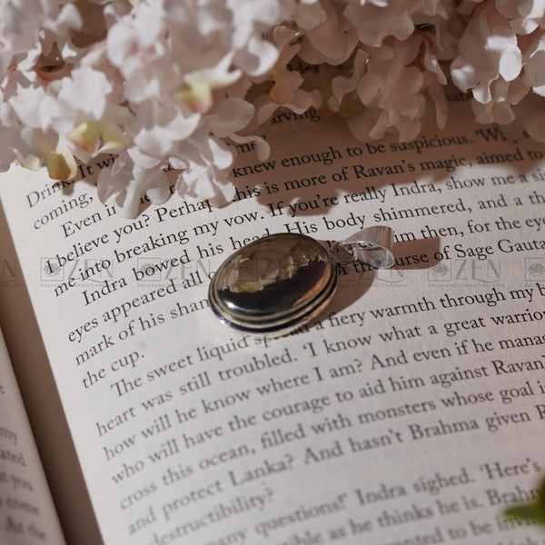 polished pyrite pendant The Zen Crystals