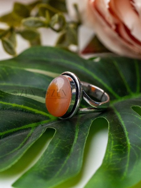 The Zen Crystals Red Carnelian Ring For Men & Women
