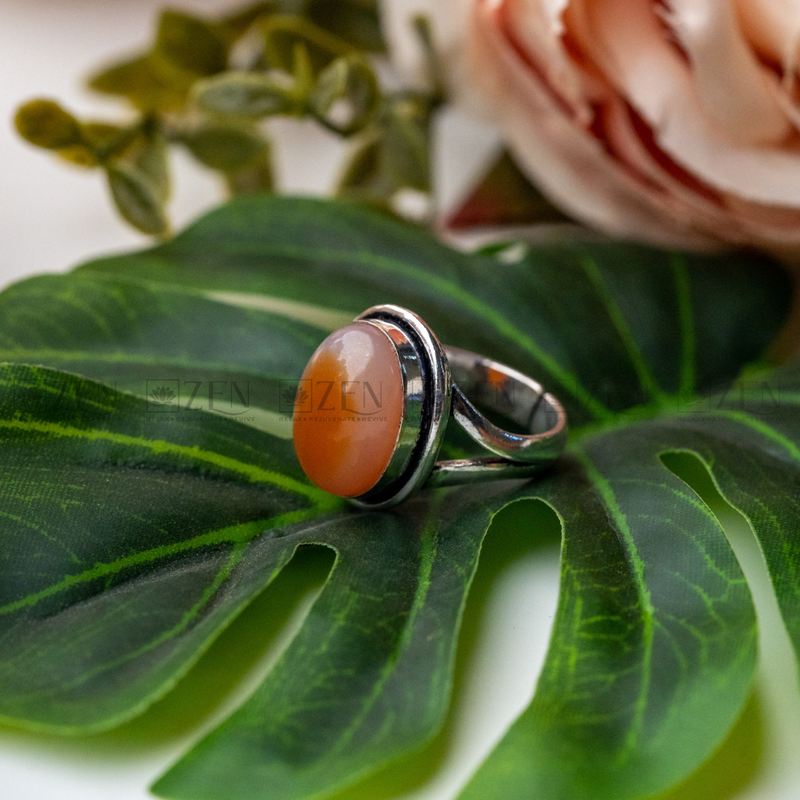 The Zen Crystals Red Carnelian Ring For Men & Women