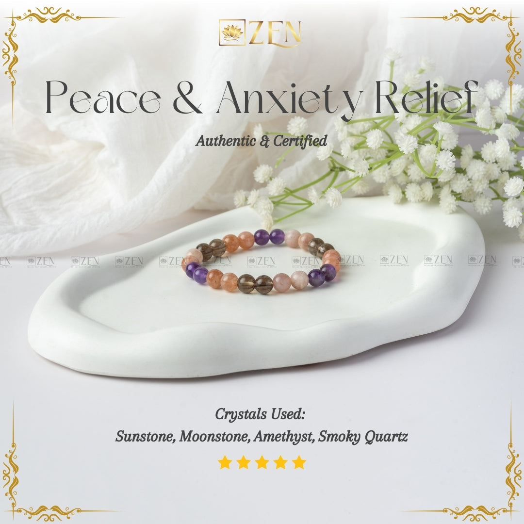 peace and anxiety relief bracelet | the zen crystals