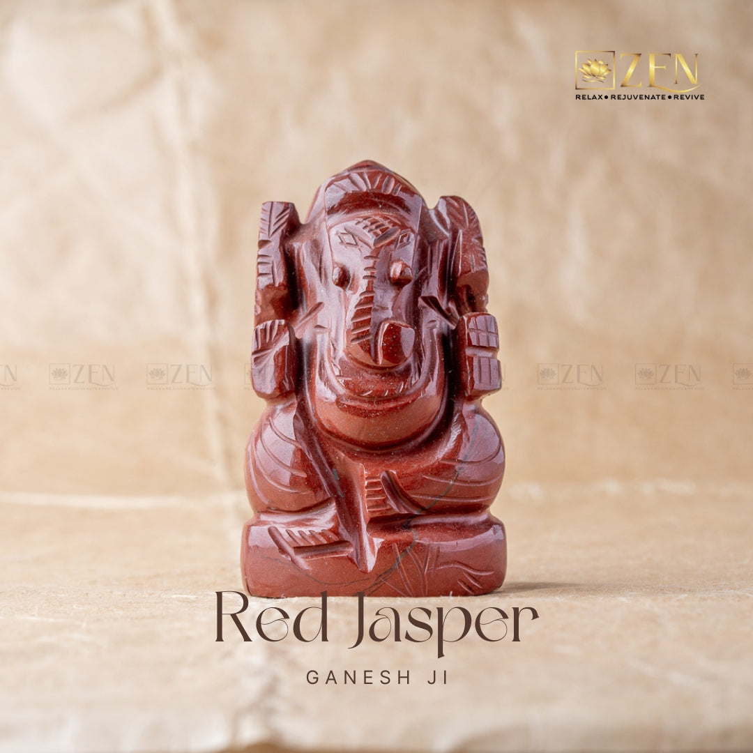 Red Jasper Ganesh Ji Idol | the zen crystals