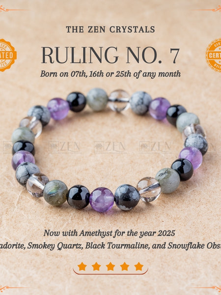 Ruling Number 7 Bracelet | the zen crystals
