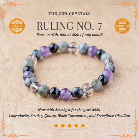 Ruling Number 7 Bracelet | the zen crystals