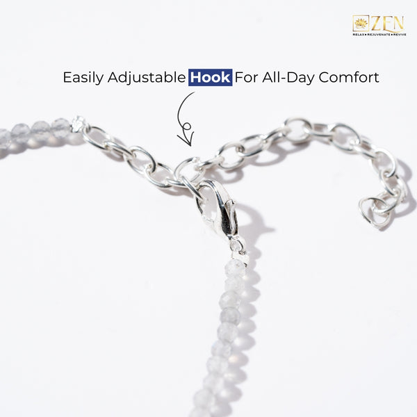 labradorite anklet with adjustable hook