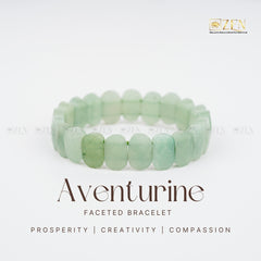 Green Aventurine Faceted Bracelet | The Zen Crystals